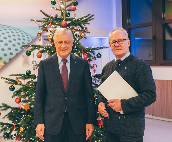 Dr. Christian Heinrich Sandler mit Jubilar | Sandler Group