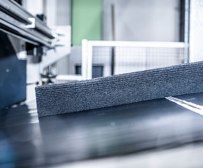 Nonwoven fabric produced by needle punching