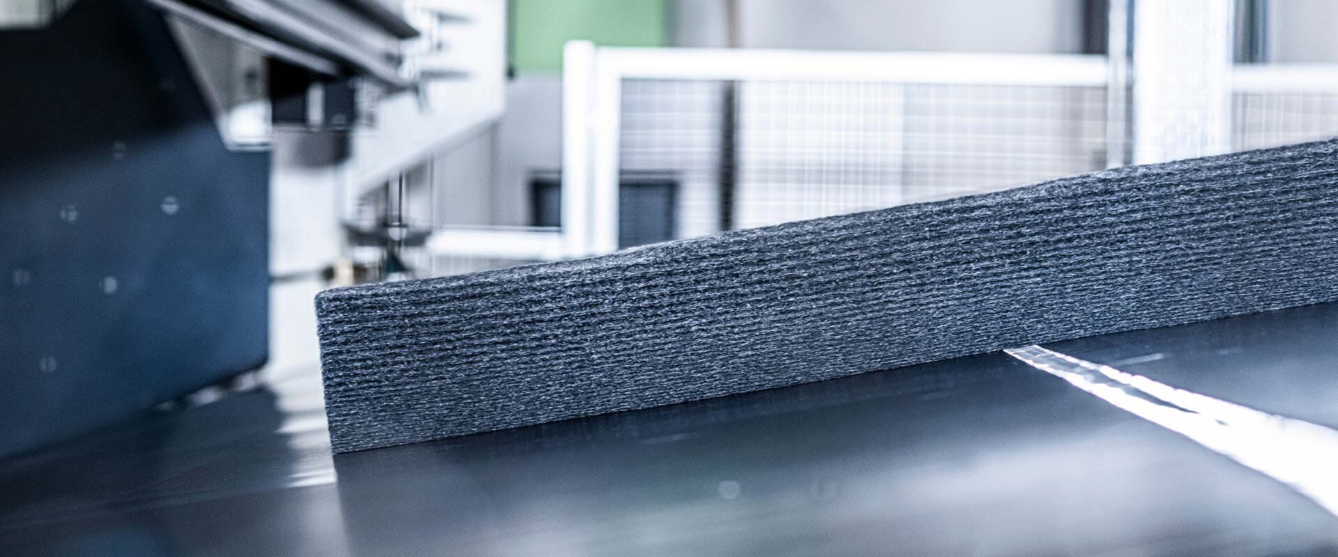 Close-up of a nonwoven fabric