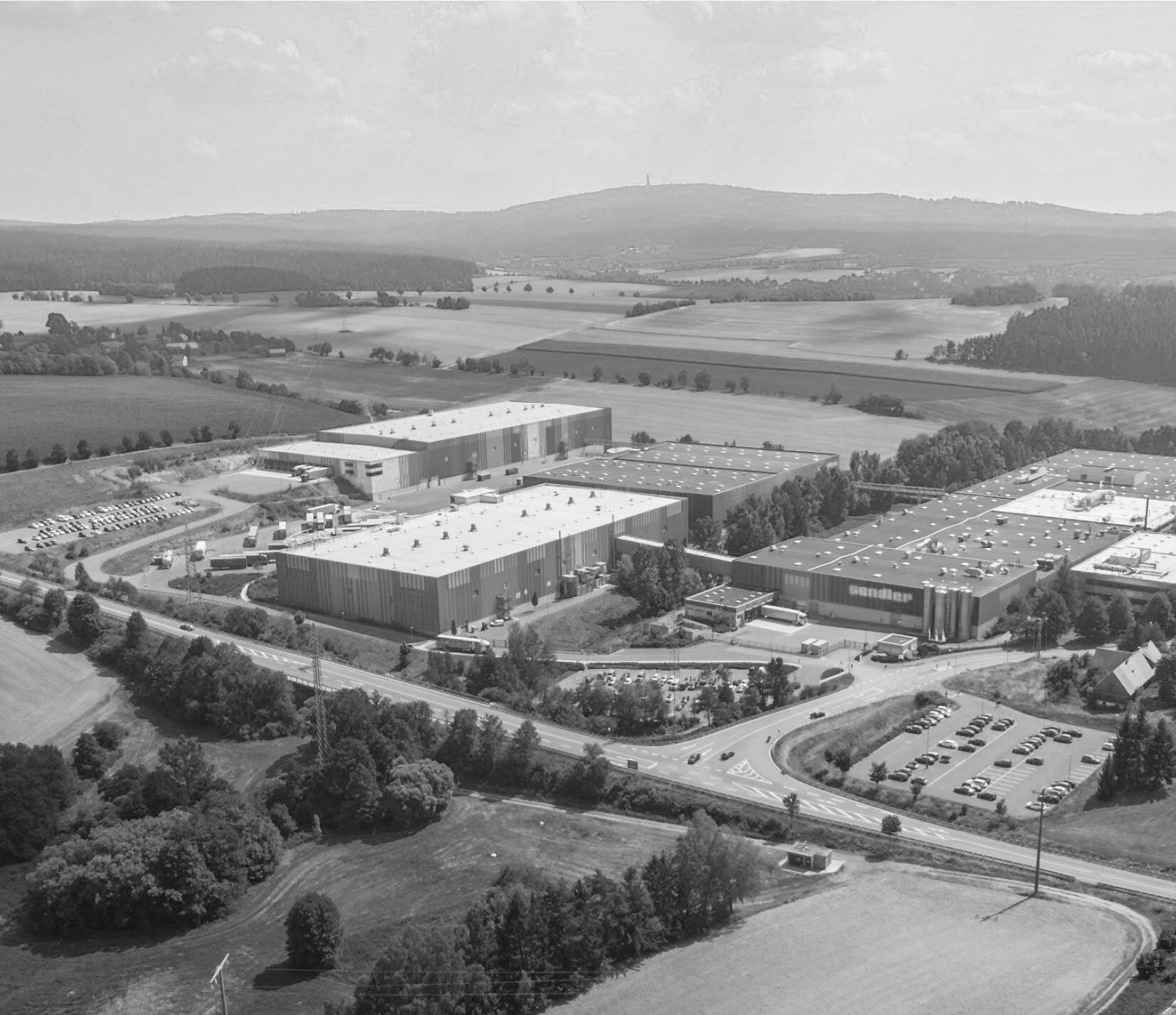 Unternehmensgebäude der Sandler Group in Schwarzenbach an der Saale