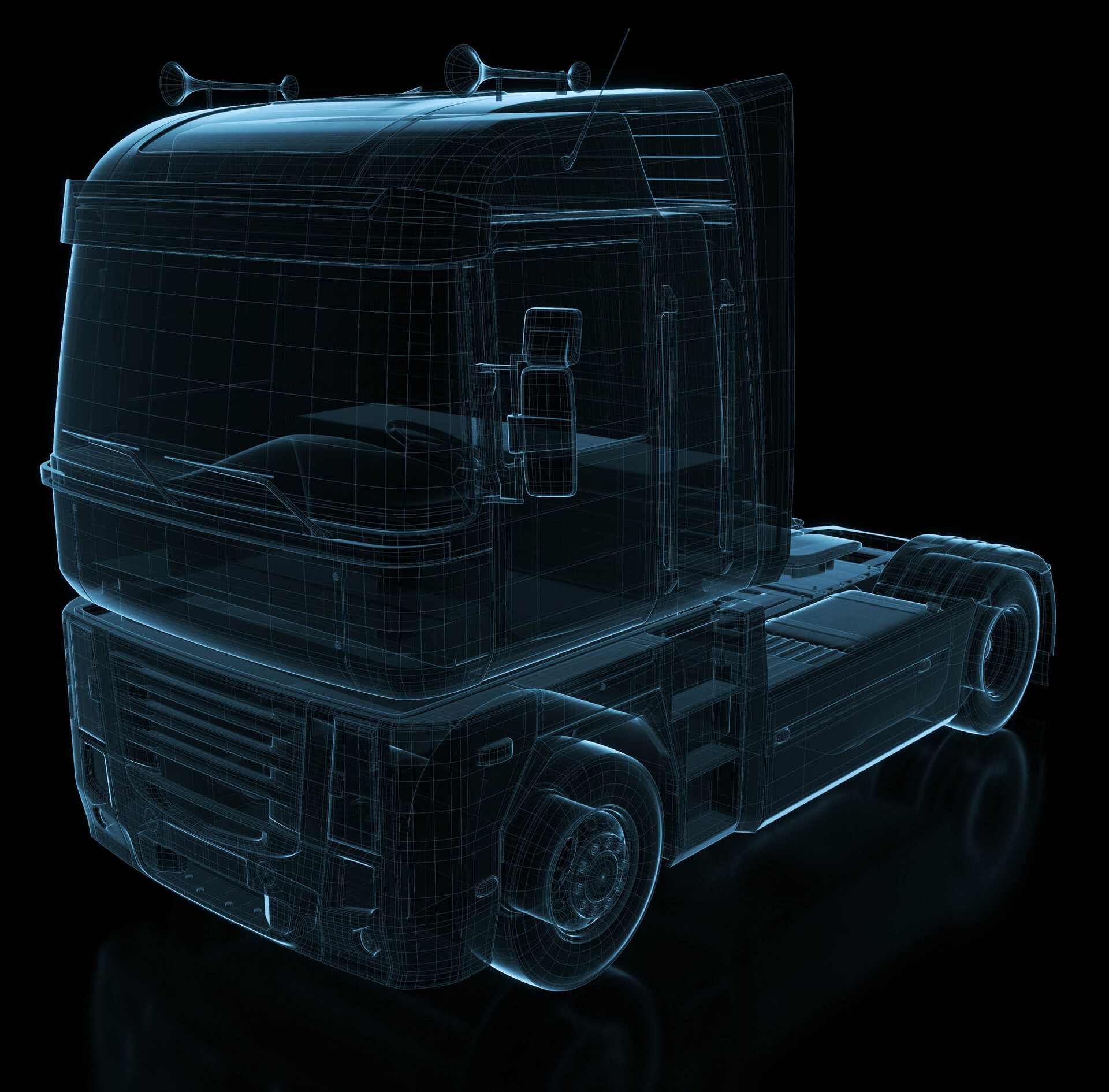 finexus | Technical drawing of a truck tractor | Sandler Group 