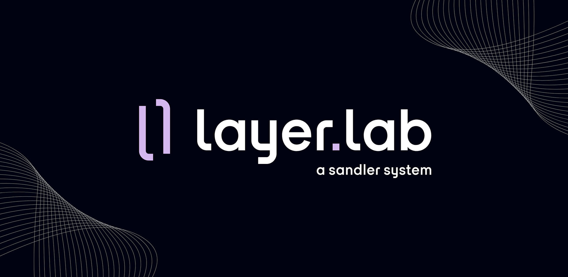 layer.lab-Logo in Weiß auf schwarzem Hintergrund | Sandler Group